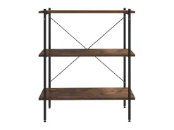 Unidade com 3 prateleiras 80x40x92 cm preto/natural PT248539