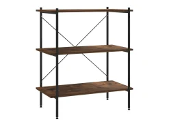 Unidade com 3 prateleiras 80x40x92 cm preto/natural PT248539