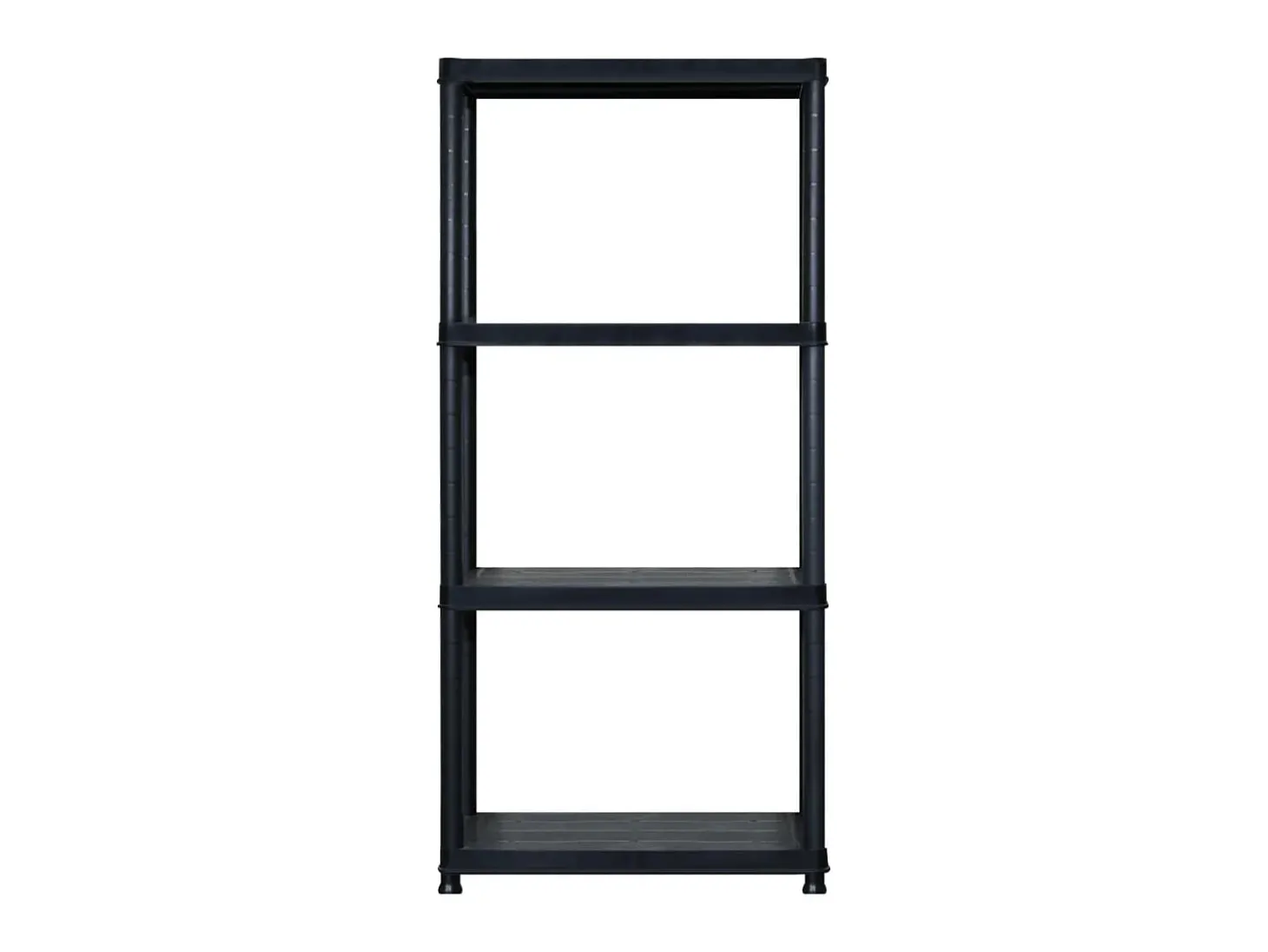 Unidade com 4 prateleiras 183x30,5x130 cm plástico preto PT722981