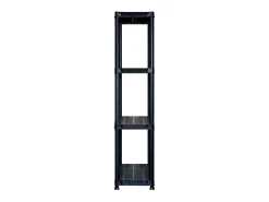 Unidade com 4 prateleiras 183x30,5x130 cm plástico preto PT722981