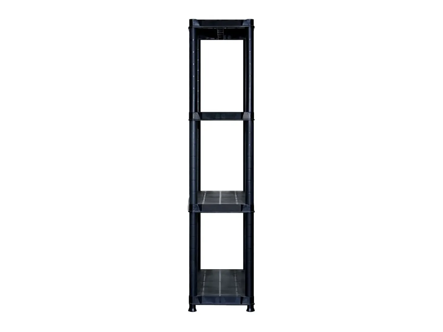 Unidade com 4 prateleiras 183x30,5x130 cm plástico preto PT722981