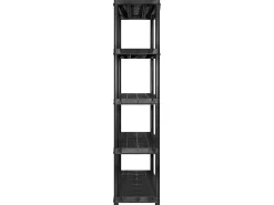 Unidade com 5 prateleiras 170x40x185 cm plástico preto PT499545