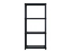 Unidade com 4 prateleiras 244x30,5x130 cm plástico preto PT123356