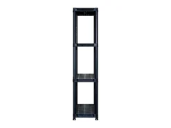 Unidade com 4 prateleiras 244x30,5x130 cm plástico preto PT123356