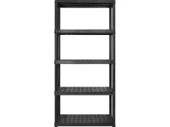 Unidade com 5 prateleiras 183x45,7x185 cm plástico preto PT771463