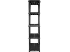 Unidade com 5 prateleiras 183x45,7x185 cm plástico preto PT771463