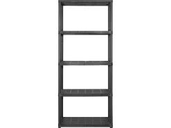 Unidade com 5 prateleiras 213x38x170 cm plástico preto PT711372