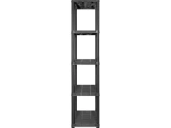 Unidade com 5 prateleiras 213x38x170 cm plástico preto PT711372