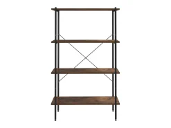 Unidade com 4 prateleiras 80x40x130 cm preto/natural PT955657