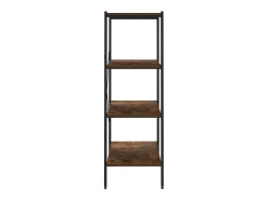 Unidade com 4 prateleiras 80x40x130 cm preto/natural PT955657