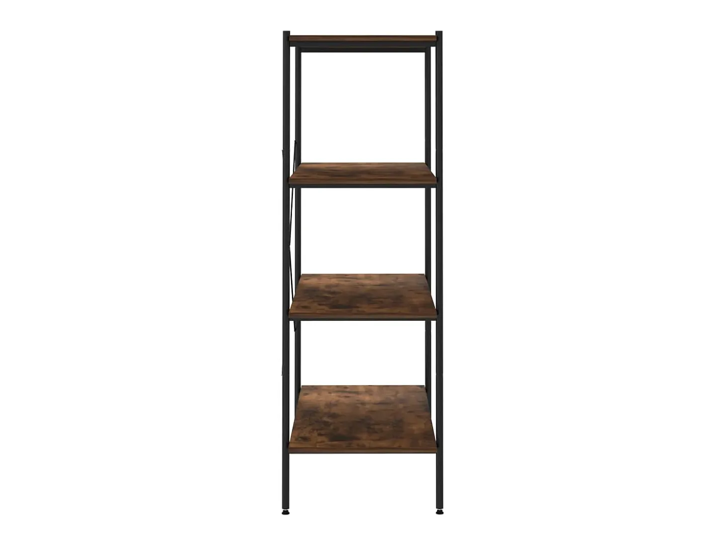 Unidade com 4 prateleiras 80x40x130 cm preto/natural PT955657