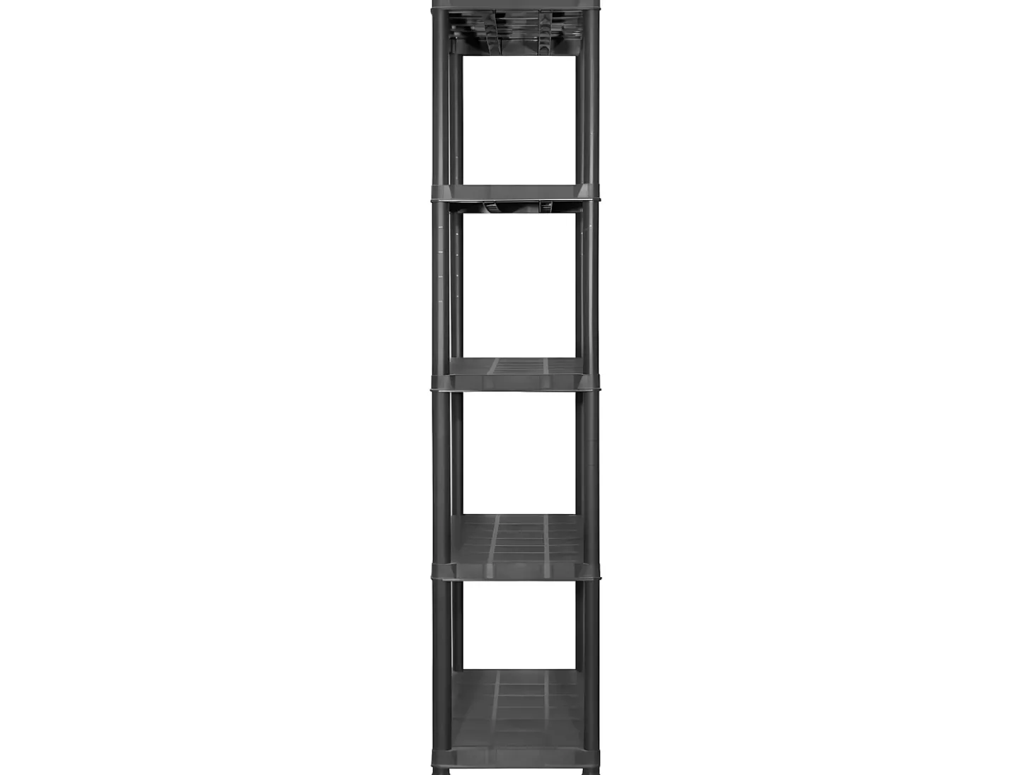 Unidade com 5 prateleiras 142x38x170 cm plástico preto PT697993