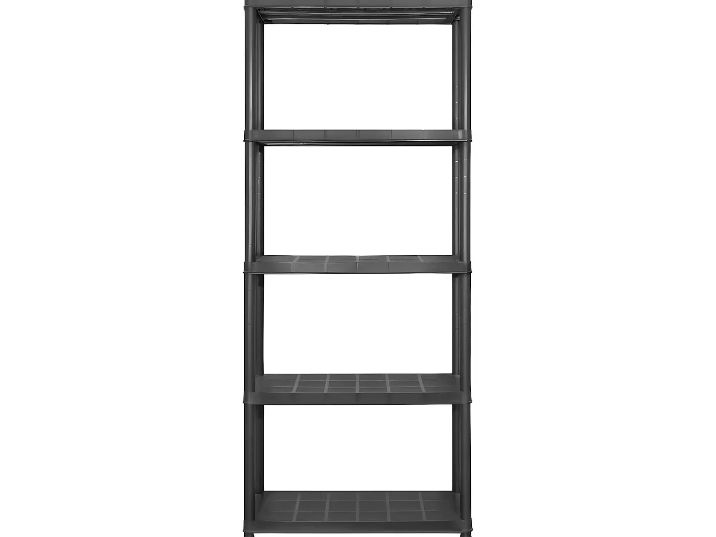 Unidade com 5 prateleiras 142x38x170 cm plástico preto PT697993