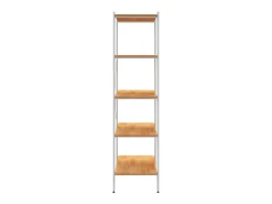 Unidade com 5 prateleiras 80x40x163 cm branco/cor de carvalho PT281191