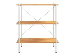 Unidade com 3 prateleiras 80x40x92 cm branco/cor de carvalho PT695200