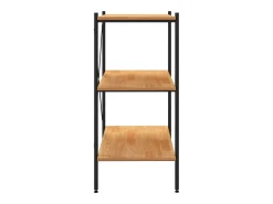 Unidade com 3 prateleiras 80x40x92 cm preto/cor de carvalho PT410080