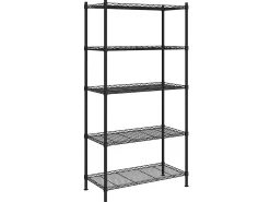 Unidade de 5 prateleiras 90x35x180 cm 250 kg preto PT903125