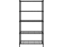 Unidade de 5 prateleiras 90x35x180 cm 250 kg preto PT903125