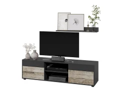 Unidade de parede carvalho preto/areia 139.8x35.4x38.9 berno