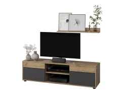 Unidade de parede carvalho goldkraft/antracite 139.8x35.4x38.9 berno