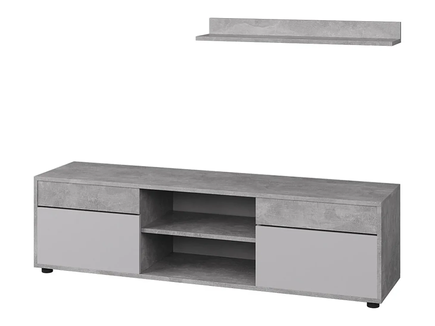 Unidade de parede concreto/branco 139.8x35.4x38.9 berno
