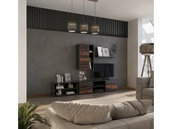 Unidade de parede preto/estilo antigo 139.8x35.4x38.9 berno