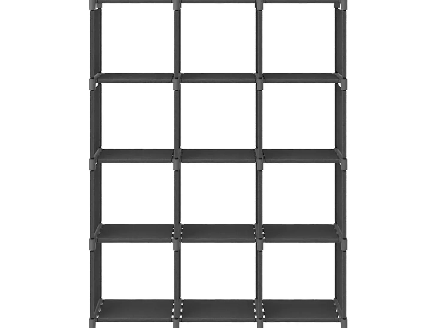 Unidade de prateleiras 12 cubos 103x30x141 cm tecido cinzento PT202764
