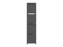 Unidade de prateleiras 12 cubos 103x30x141 cm tecido cinzento PT202764