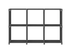 Unidade de prateleiras 6 cubos 103x30x72,5 cm tecido cinzento PT660342