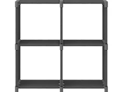Unidade de prateleiras 4 cubos 69x30x72,5 cm tecido cinzento PT383481