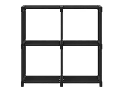 Unidade de prateleiras 4 cubos 69x30x72,5 cm tecido preto PT481380