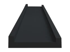 Unidade de prateleiras com rebordo 2 pcs 80x9x3 cm MDF preto PT342514