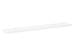 Unidade de prateleiras com rebordo 2 pcs 80x9x3 cm MDF branco
