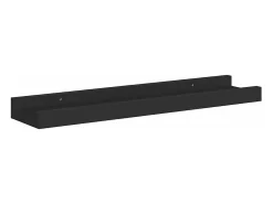 Unidade de prateleiras com rebordo 2 pcs 40x9x3 cm MDF preto