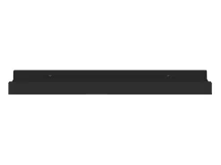 Unidade de prateleiras com rebordo 2 pcs 40x9x3 cm MDF preto