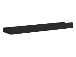 Unidade de prateleiras com rebordo 2 pcs 40x9x3 cm MDF preto