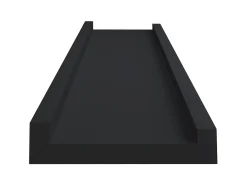 Unidade de prateleiras com rebordo 2 pcs 60x9x3 cm MDF preto PT350043