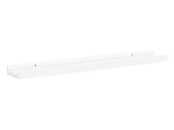 Unidade de prateleiras com rebordo 2 pcs 60x9x3 cm MDF branco
