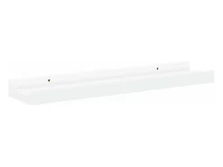Unidade de prateleiras com rebordo 2 pcs 40x9x3 cm MDF branco