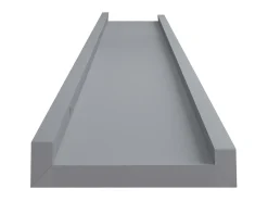 Unidade de prateleiras com rebordo 2 pcs 80x9x3 cm MDF cinzento PT920883
