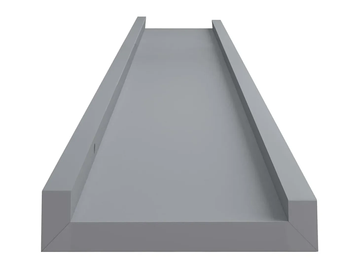 Unidade de prateleiras com rebordo 2 pcs 80x9x3 cm MDF cinzento PT920883