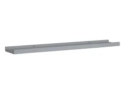Unidade de prateleiras com rebordo 2 pcs 80x9x3 cm MDF cinzento PT920883