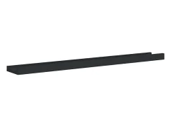 Unidade de prateleiras com rebordo 2 pcs 80x9x3 cm MDF preto