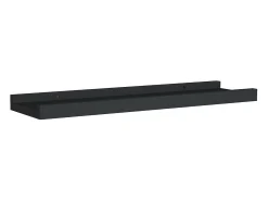 Unidade de prateleiras com rebordo 2 pcs 40x9x3 cm MDF preto PT925414