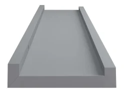 Unidade de prateleiras com rebordo 2 pcs 40x9x3 cm MDF cinzento PT872000