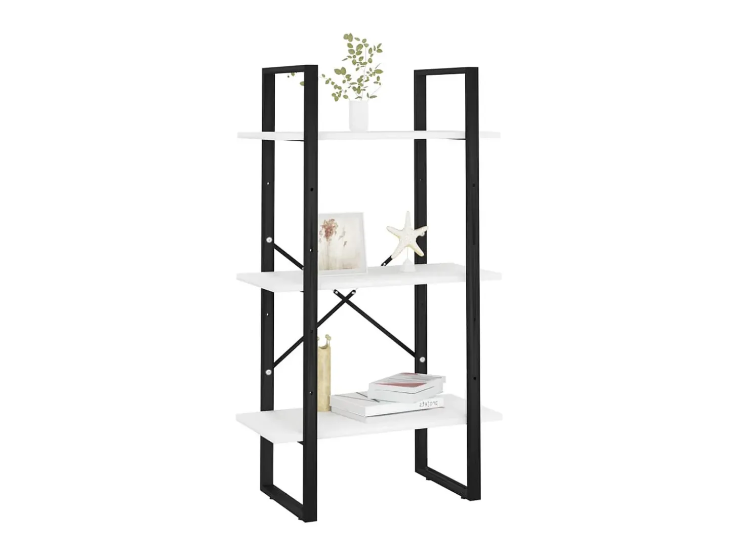 Unidade de prateleiras 60x30x105 cm derivados de madeira branco PT457433