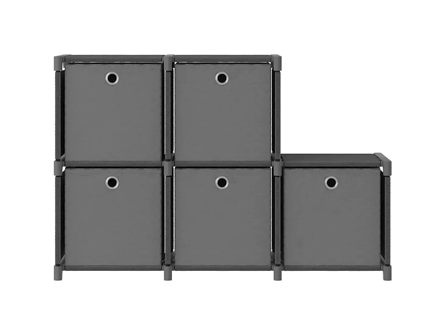 Unidade prateleira 5 cubos c/ caixas 103x30x72,5cm tecido cinza PT532094