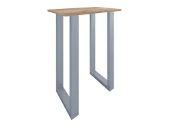 VCM Bar Table | Tresen | Mesa em pé | Mesa alta | Mesa Barba Bar - Xona 80x50 cm (Prata / Carvalho Mel)