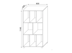 VCM Cômoda em madeira | Prancha lateral com mezanino prático dividindo | Prateleira Record | Dimensões aprox. A. 120 x L. 60 x P. 40 cm - Woltino (Branco)