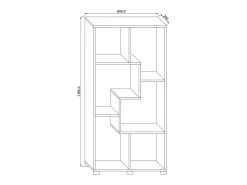 VCM Cômoda em madeira | Sideboard com prático divisor de mezanino | Divisor de salas | Dimensões aprox. A. 62 x L. 117 x P. 20 cm - Pintal (carvalho mel)